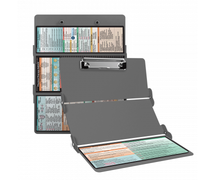 WhiteCoat Clipboard® Trifold - Silver Physical Therapy Edition